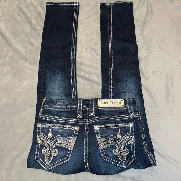 Rock Revival Yui Straight Leg Dark Wash Jeans Women’s Size 25 - Picture 12 of 12